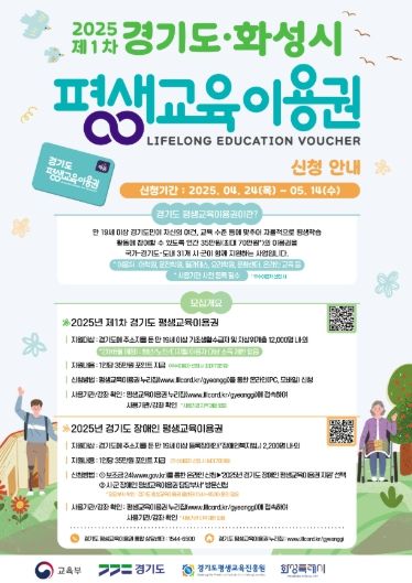 화성시 평생교육이용권 홍보포스터