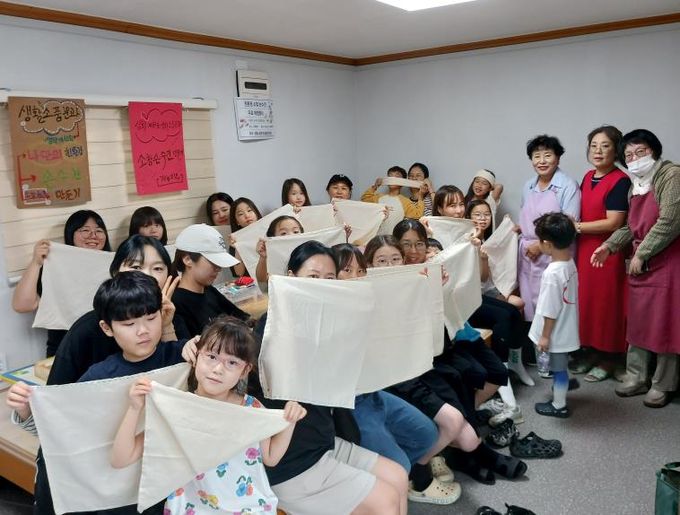 안성맞춤캠핑장에서 소창손수건 만들기 무료 체험행사 실시