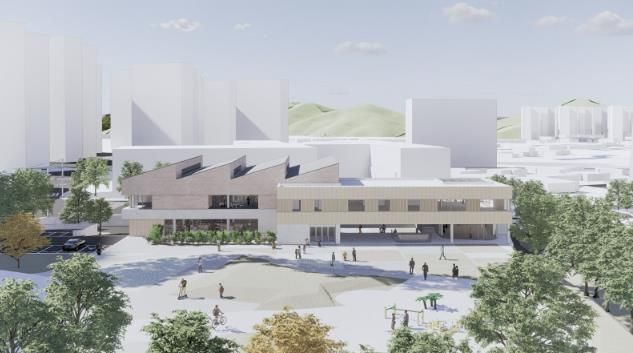 (가칭)봉담와우복합문화도서관 조감도