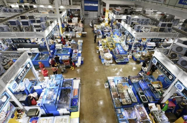 수원시 농수산물도매시장 수산동 전경