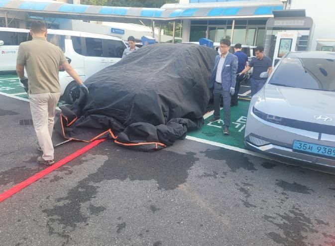 안성시, EV공용차량 충전시설 화재진압 대응훈련 실시