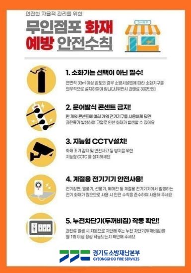 무인점포 화재예방 안전수칙