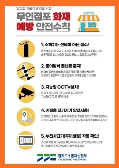 파주소방서, 무인점포 224곳 화재안전관리 대책 추진