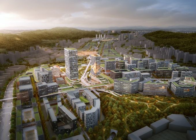 왕숙 신도시 및 도시첨단산업단지 조감도