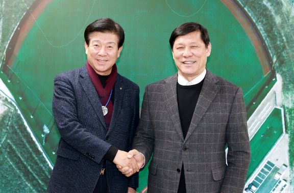 허구연 총재, 박범인 금산군수